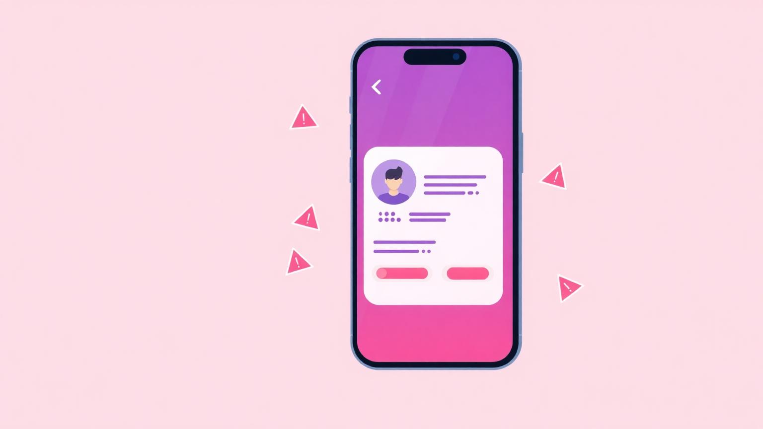 A checklist icon overlaid on a blurred dating app profile screen.