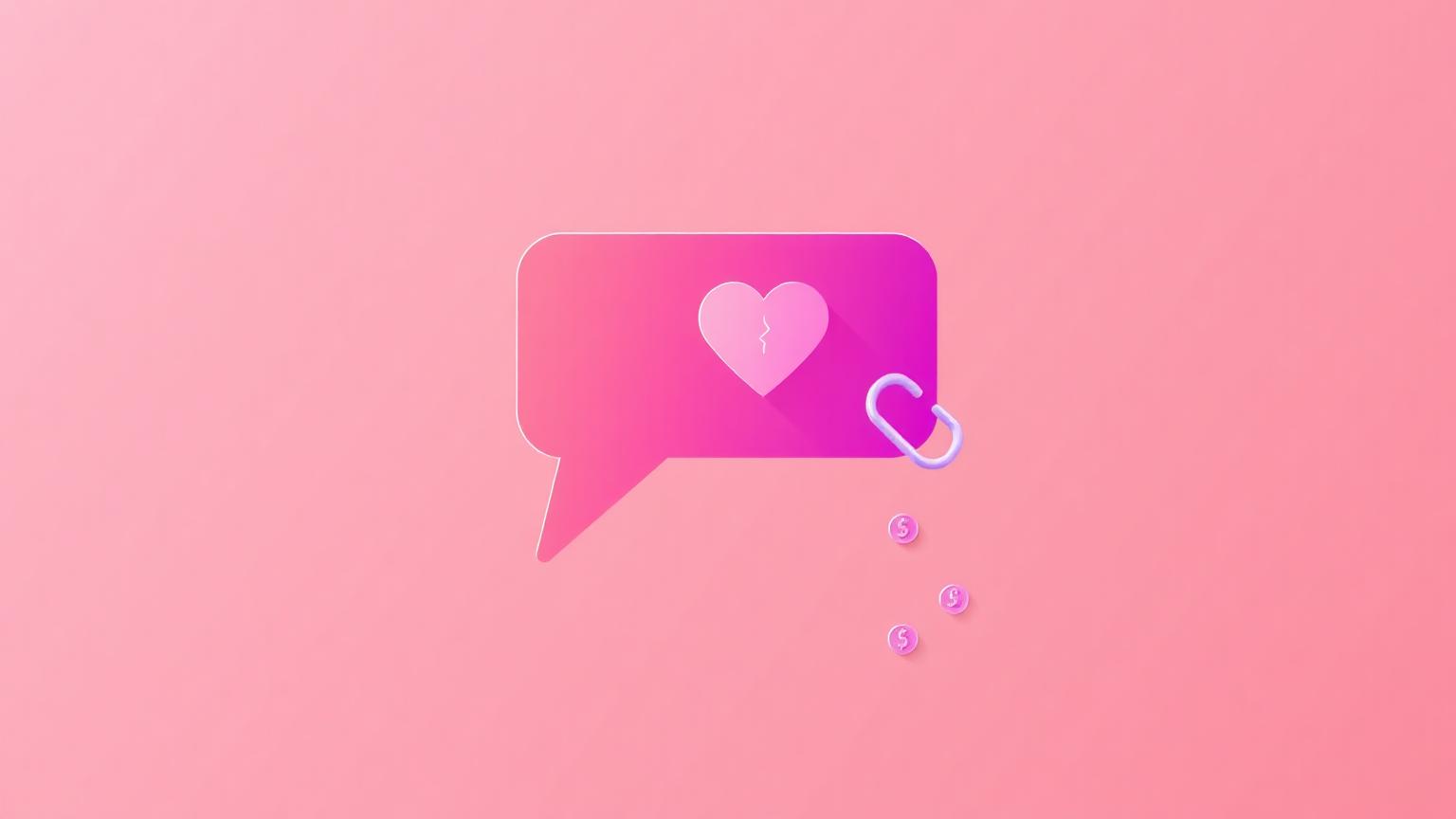 A phone screen showing a romantic chat conversation with a stranger, symbolising a romance scam in progress.