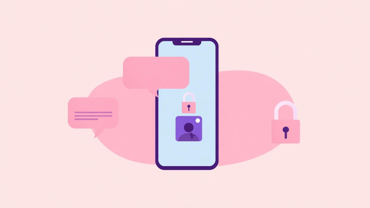 A person holding a phone with a blocked, faceless chat notification, representing a sextortion threat.